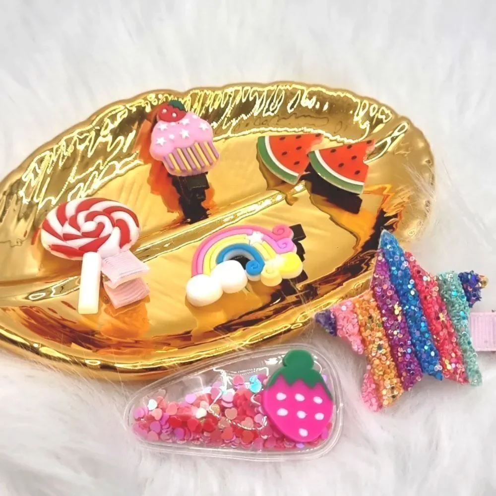👋 6 pc  Summer Fun Girls Hair Clip Ser | Mix And Match 3/$20